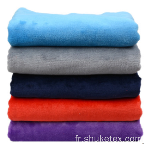 100% polyester flanelle brillant tricot solide